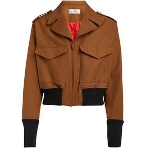 Wales Bonner Cropped “Lion” Bomber Jacket